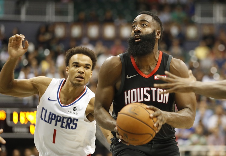 James Harden lights up Houston Rockets for 37 points in total for three quarters in NBA pre-season game at Stan Sheriff Center