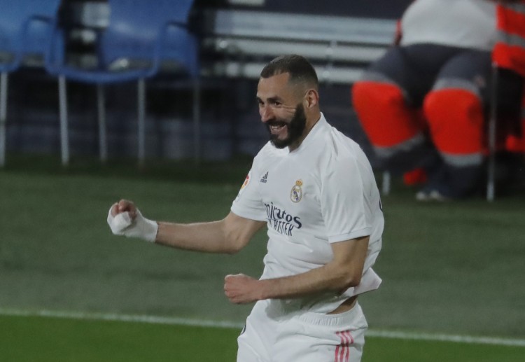 Real Madrid's Karim Benzema is leading the top scorer race in La Liga
