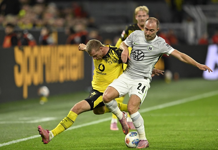 德甲联赛 曼联前球员埃里克森在第15分钟替补登场，迎来在沃尔夫斯堡的首秀