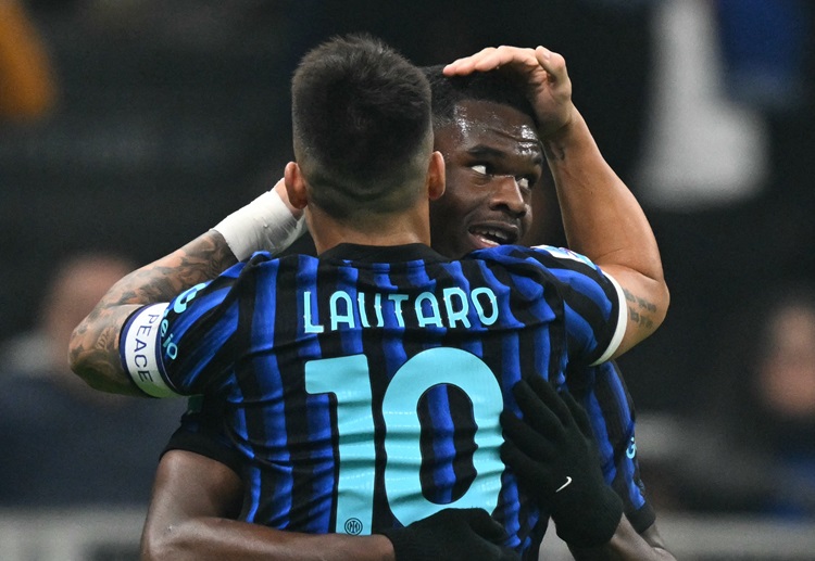 Lautaro Martinez cetak gol di pertandingan Serie A